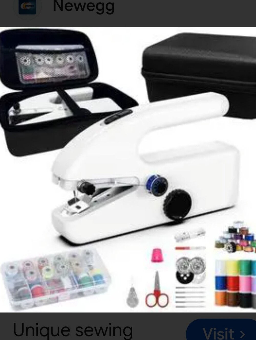 Portable Mini Sewing Machine Handheld Stitcher - White - Picture 6 of 10